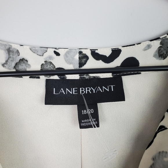 Lane Bryant Dress Black White Cheetah Print Button Front Dress 18/20 - Picture 4 of 8